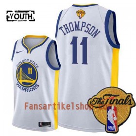 NBA Golden State Warriors Trikot Klay Thompson 11 2018 NBA Finals Patch Nike Weiß Swingman - Kinder